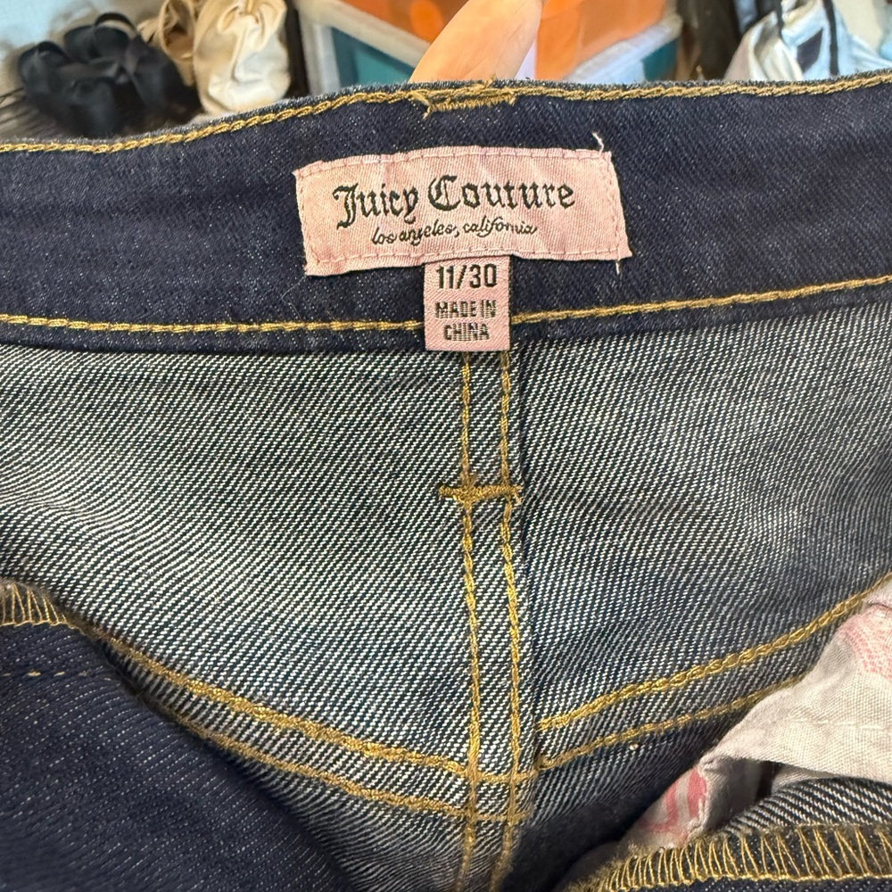 Juicy Couture Women's Dark Blue Embellished Jeans - Picture 2 of 3